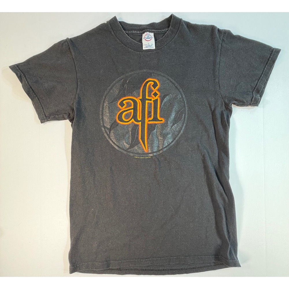 Vintage 2003 AFI Band T-Shirt Small Black Delta Pro Weight Cinder Block Punk